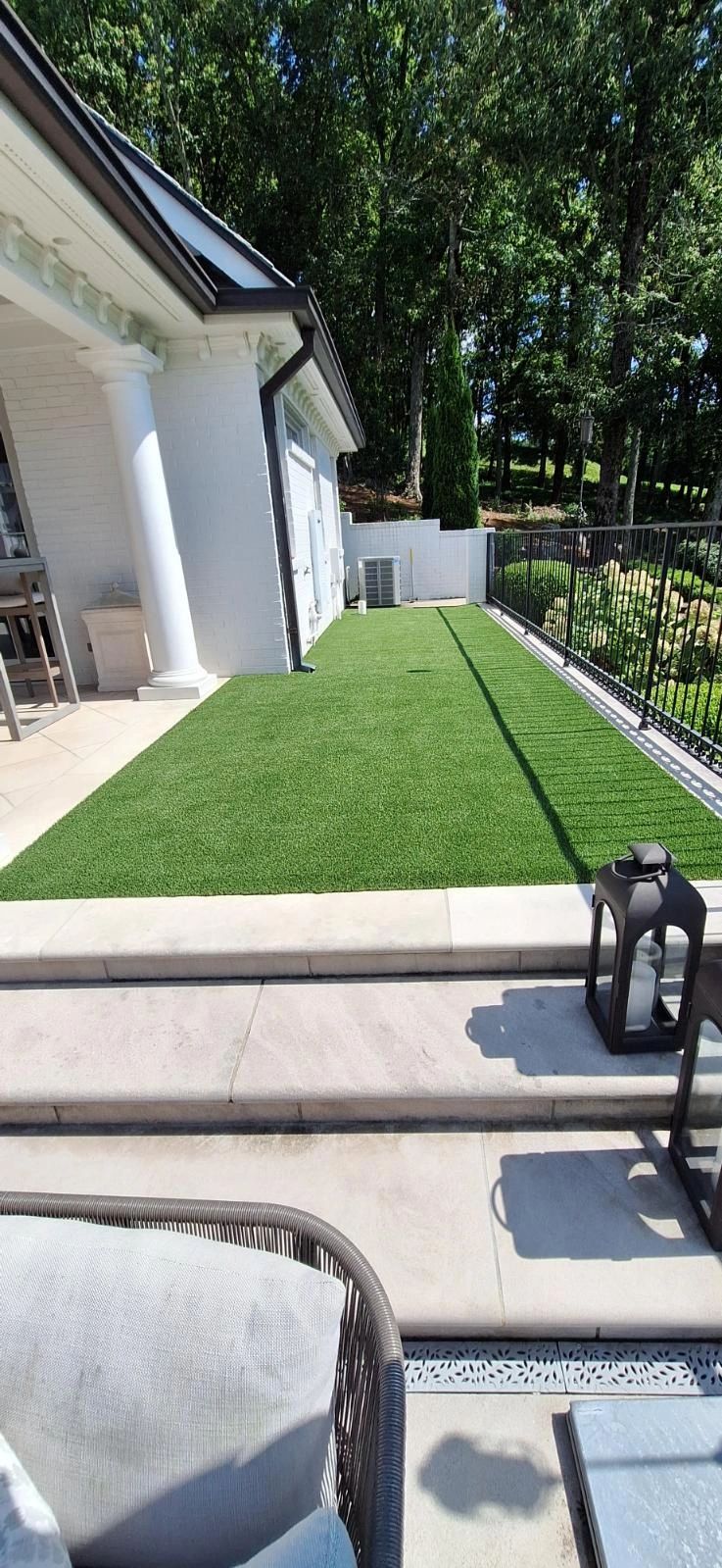 A smooth, healthy lawn overlooking a scenic North Alabama vista